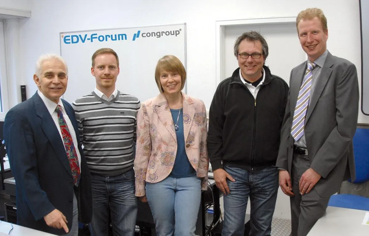 v. l. n. r: Herbert Och, Dominikus Nold, Ute Och, Karsten Bast, Uwe Larisch.