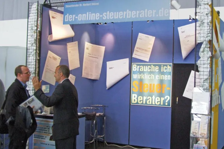 Bild: Der Online-Steuerberater auf den Gründertagen in Berlin