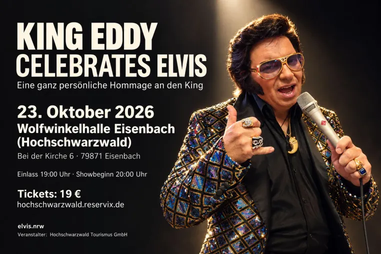 Elvis ist mehr als Hüftschwung: King Eddy zeigt in Eisenbach die musikalische Bandbreite des King Bild: Elvis ist mehr als Hüftschwung: King Eddy zeigt in Eisenbach die musikalische Bandbreite des King