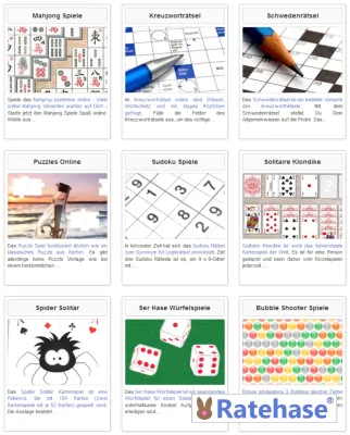 Bild: Spannende Rätsel und Spiele auf www.ratehase.de: Die ultimative Online-Unterhaltung