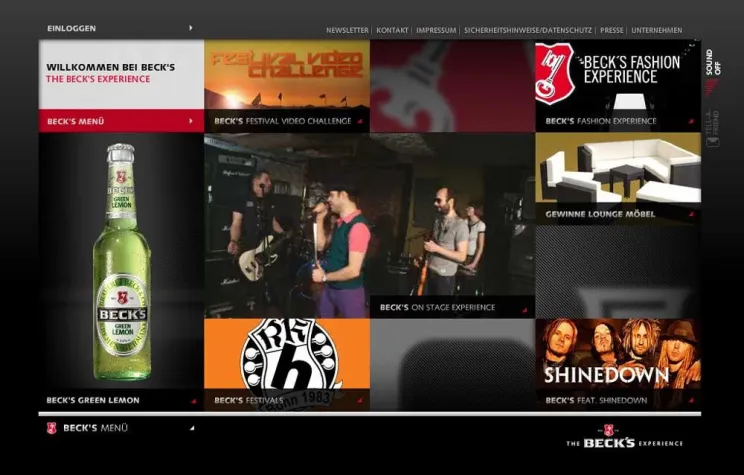 Beck´s setzt online voll und ganz auf die coma ag Bild: Beck´s setzt online voll und ganz auf die coma ag