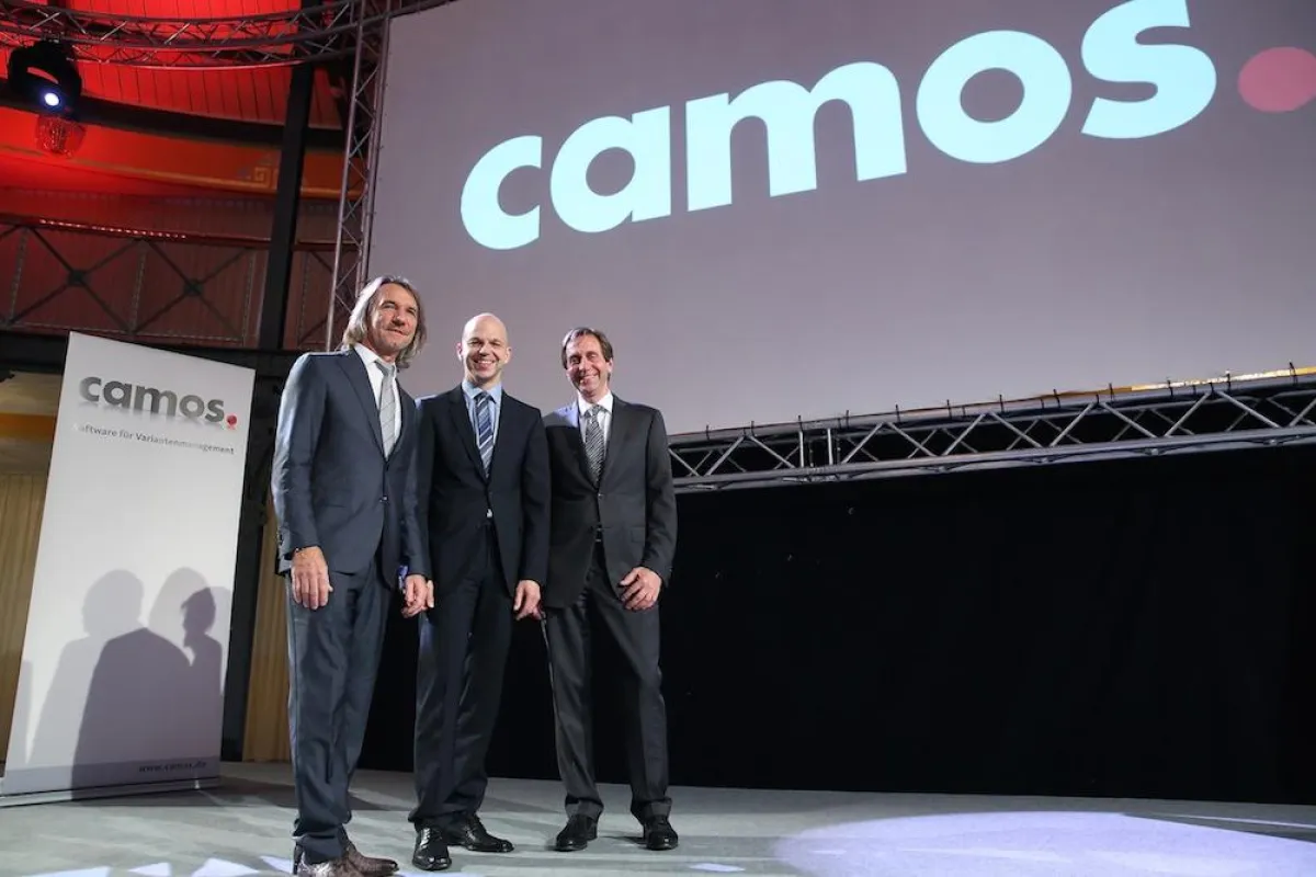 Geschäftsführer bei camos: Hans-Jürgen Lehnert, Simon Märkle und Michael Hüllenkremer (von links)