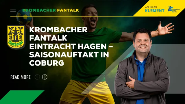 Bild: 4. Krombacher FanTalk mit Andreas Klement – Saisonauftakt in der 2. Handball-Bundesliga