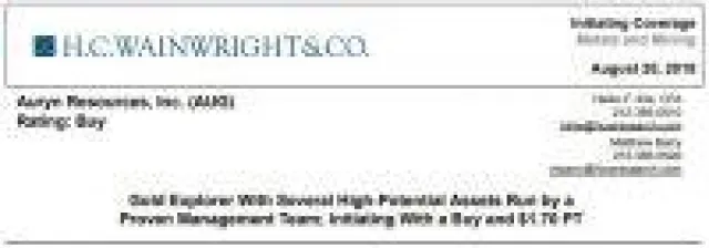 Bild: Auryn Resources erfährt hohe Bewertung in unabhängiger Research Studie