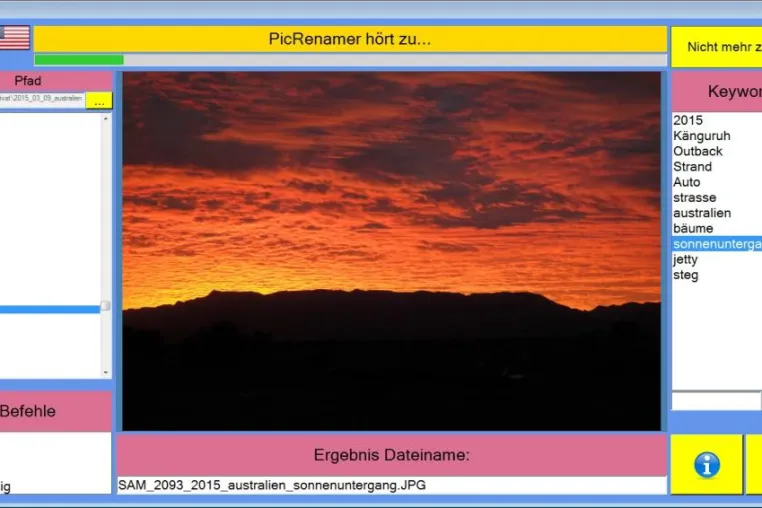 Bild: Bilder per Spracherkennung mit Keywords versehen