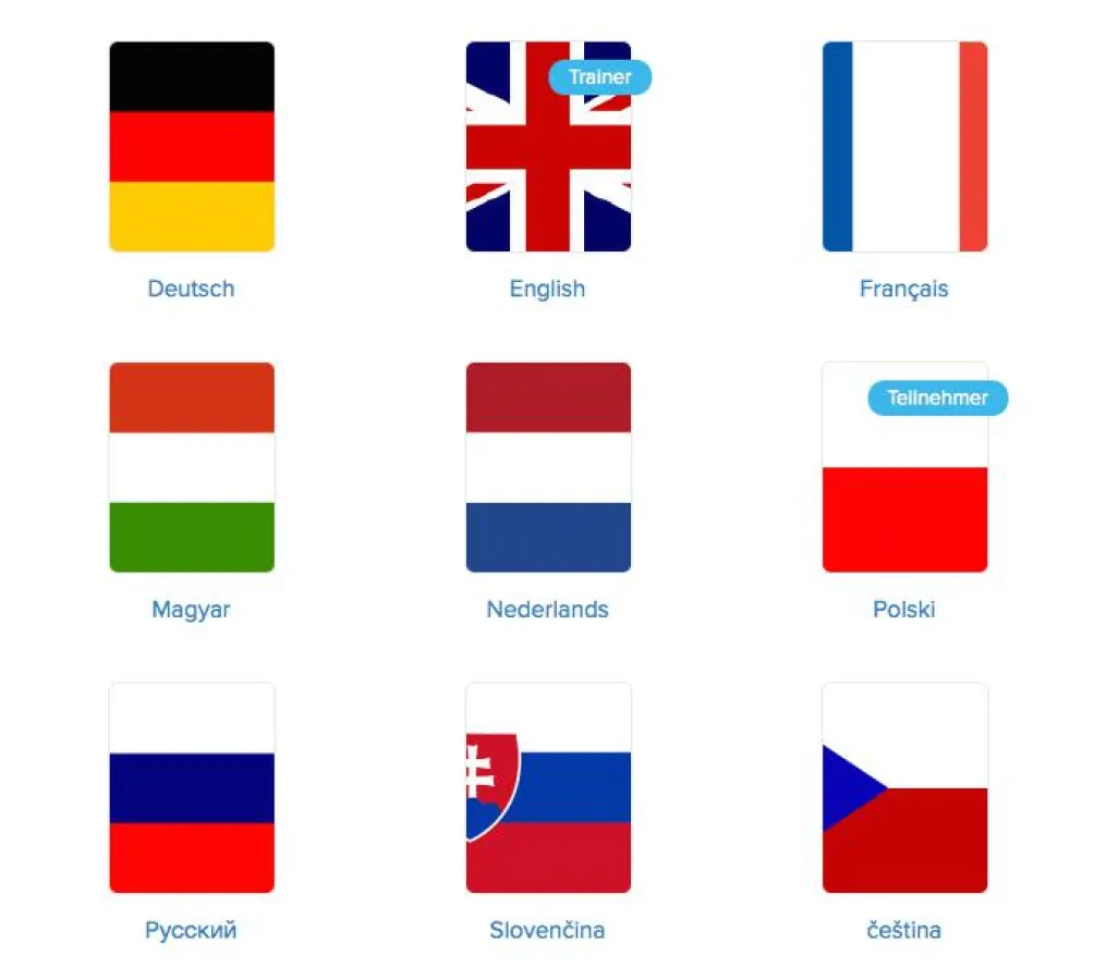 Mehrsprachige Kursnavigation in der Trainingsplattform