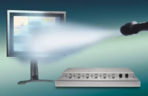 Bild: 19“ IP66 Panel-PC widersteht Staub und Wasser