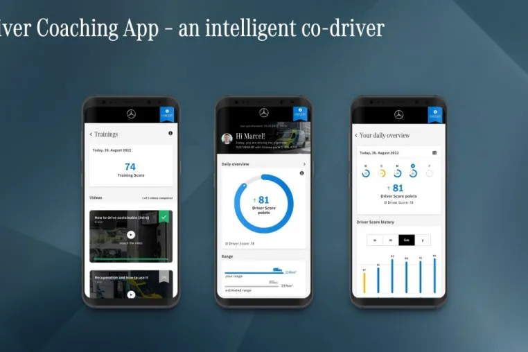 Bild: Driver Coaching App von Mercedes-Benz AG bietet Fahrern Hilfestellung bei der Optimierung ihres Fahrverhaltens