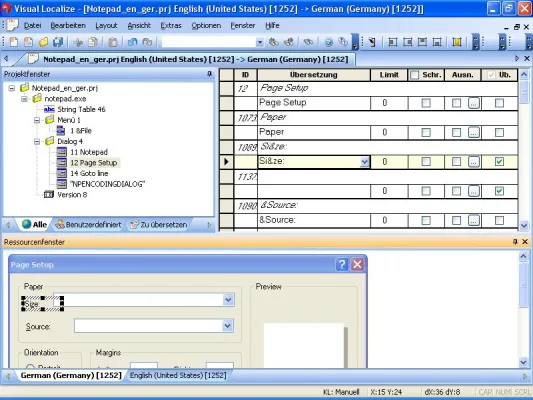 Bild: Visual Localize (NET) 6.4 - Jetzt können Lokalisierungsaufgaben von .NET 2.0 Applikationen automatisiert werden