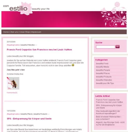 conEstilio startet neuen Beauty- und Lifestyle-Blog für anspruchsvolle Frauen Bild: conEstilio startet neuen Beauty- und Lifestyle-Blog für anspruchsvolle Frauen