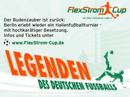 FlexStrom als Hauptsponsor eines Fußball-Events Bild: FlexStrom als Hauptsponsor eines Fußball-Events
