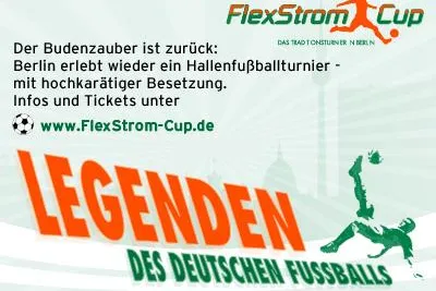 FlexStrom als Hauptsponsor eines Fußball-Events Bild: FlexStrom als Hauptsponsor eines Fußball-Events
