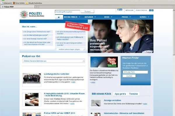Bild: Internetagentur kernpunkt GmbH bringt neue Website, mobile Website und mobile App der Polizei NRW auf den Weg
