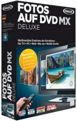 Bild: Das neue MAGIX Fotos auf DVD MX Deluxe mit Filmtrailer-Vorlagen