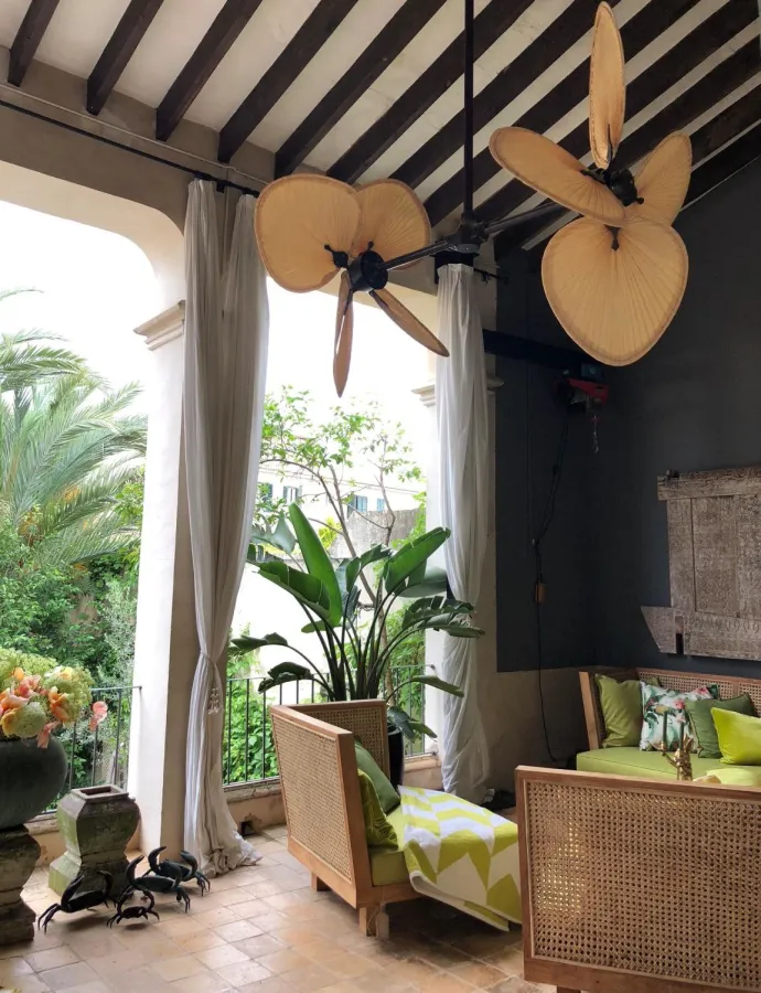 Designventilatoren von Casa Bruno in Villen der Stars