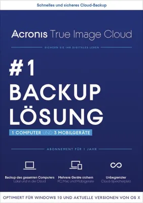 Bild: Acronis True Image Cloud – Neue Version der bewährten Backup-Lösung jetzt verfügbar