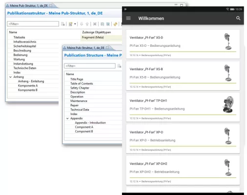 Bild: Technische Dokumentation und mobile Informationswelt mit DOCUFY
