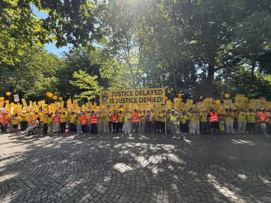Bild: Türkei-Protest in Straßburg: Tausende fordern Rechtsstaatlichkeit und Gerechtigkeit