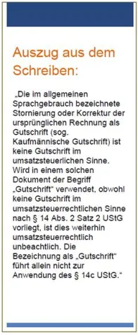 Bild: Thema Gutschrift - was darf, was muss?