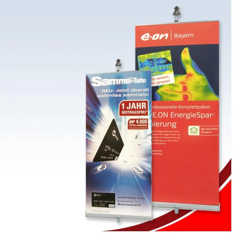 Flexibel und leicht das Roll-up Compact von WEIDE Displays