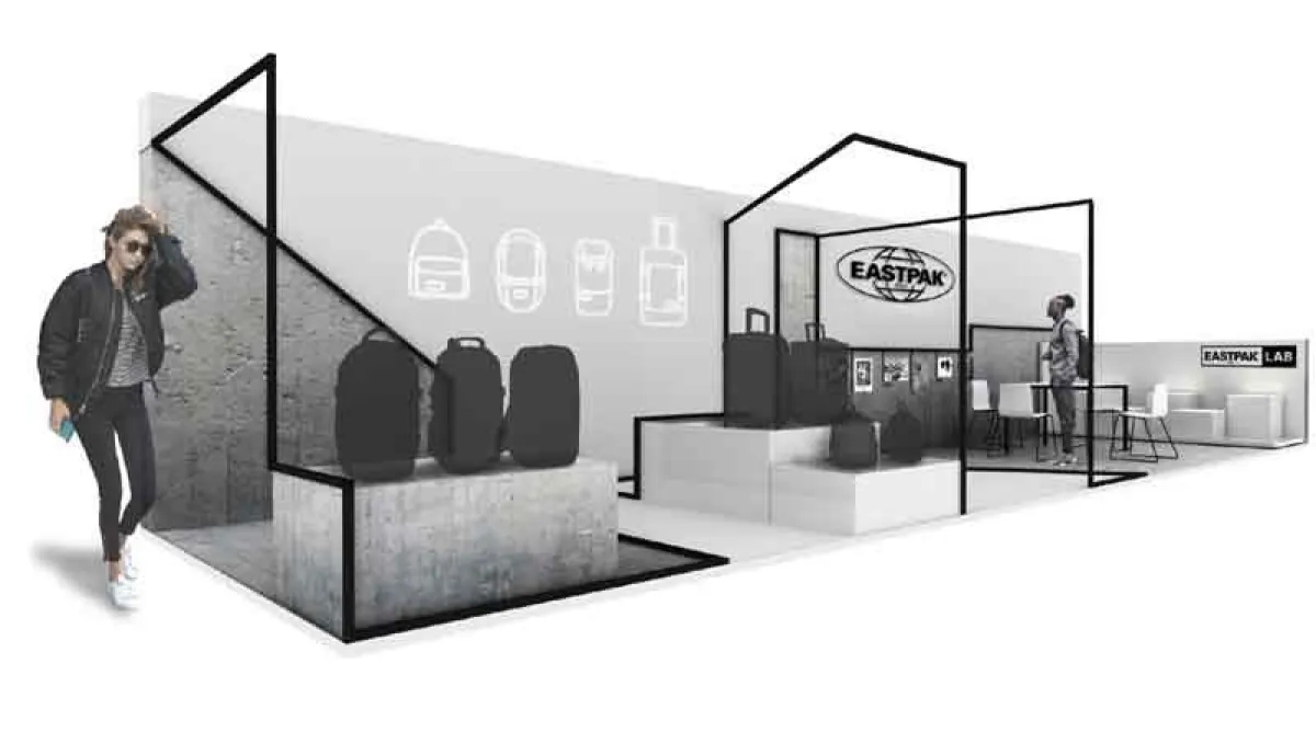 Der EASTPAK Messestand für die dänische Fashion Trade Show Revolver (Foto: Jazzunique)