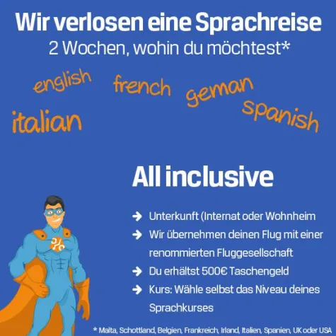 Bild: Sparheld und JAM FM verlosen Sprachreise