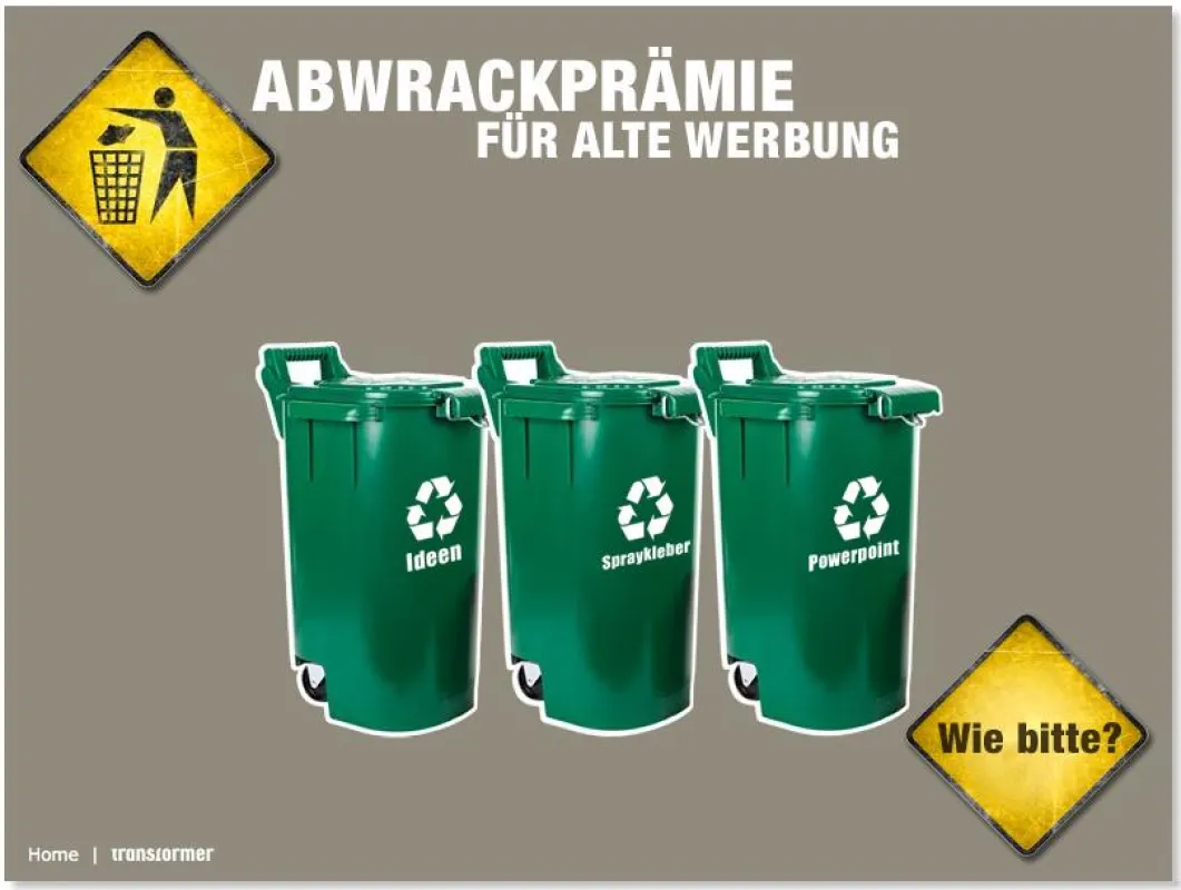 Screenshot der Aktionsseite