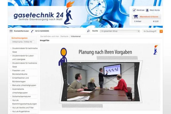gasetechnik24 präsentiert neuen Imagefilm Bild: gasetechnik24 präsentiert neuen Imagefilm