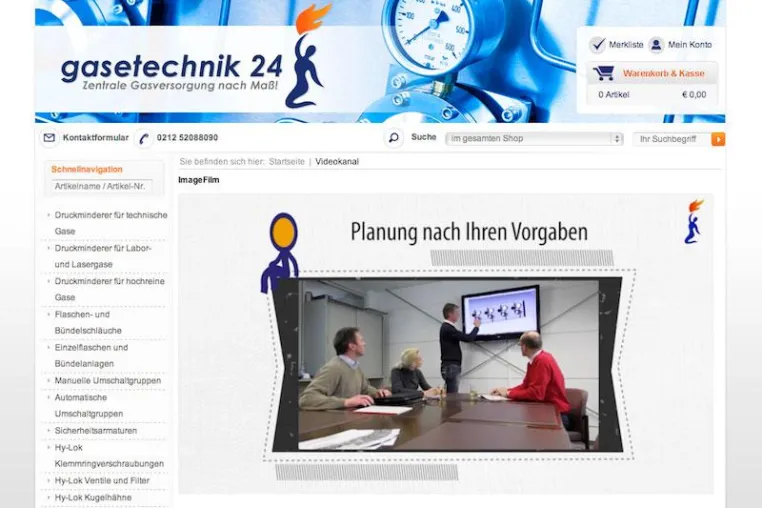 gasetechnik24 präsentiert neuen Imagefilm Bild: gasetechnik24 präsentiert neuen Imagefilm