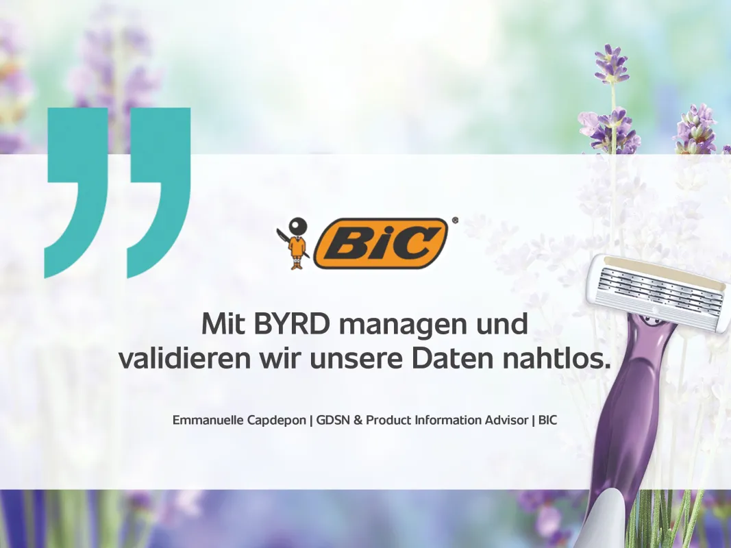 Mit der BYRD-Technologie und BAYARDs Expertise liefert BIC hochwertigen Product Content. (© BAYARD)