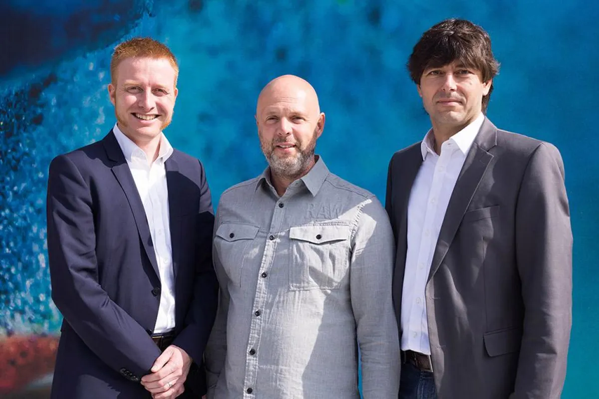 Die Neumitglieder Stephan Bühler, Torsten Zech und Ralf Rehmet der Initiative Online Print e.V.