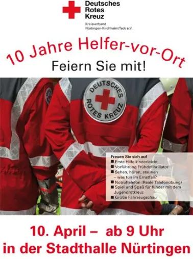 Bild: 10 Jahre Helfer-vor-Ort: Großes DRK-Fest vor der Nürtinger Stadthalle