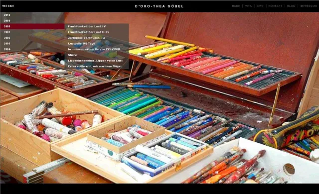 Bild: Eröffnung der neuen Online-Galerie der freischaffenden Künstlerin D'ORO-THEA GÖBEL aus Schweinfurt