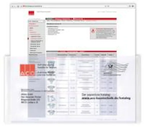 infolox kreiert Online-Katalog der ACO Passavant GmbH Bild: infolox kreiert Online-Katalog der ACO Passavant GmbH