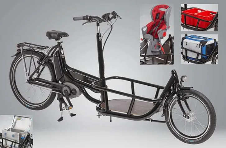 Bild: Technische Innovation par excellence: Lastentransport-Zweirad CARRIER mit Bosch-Mittelmotor