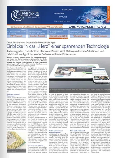 Die Nominierten zum Telematik Award 2015 in der kommenden Fachzeitung Bild: Die Nominierten zum Telematik Award 2015 in der kommenden Fachzeitung
