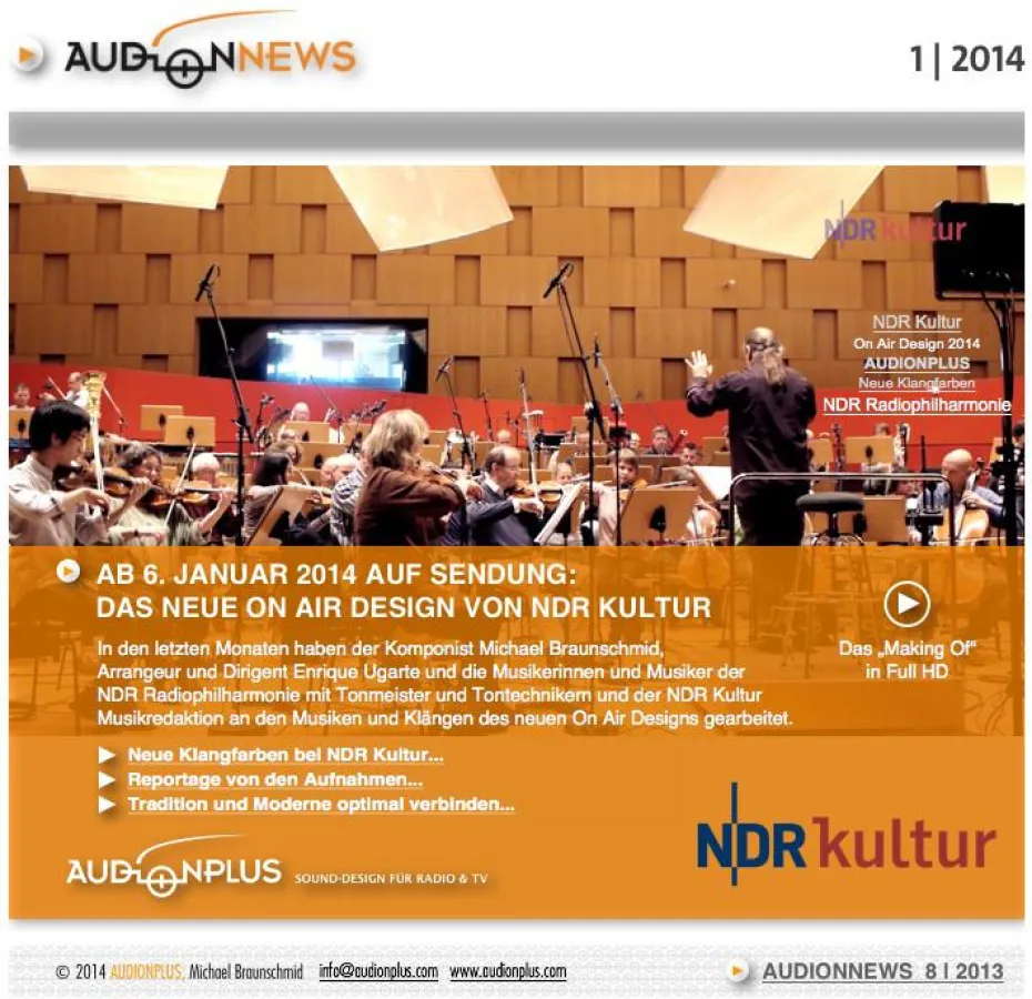 Das neue On Air Design von NDR Kultur