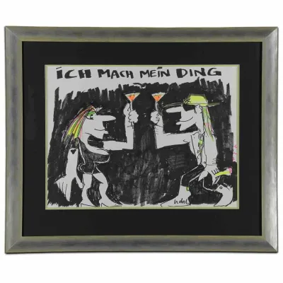 Bild: Udo Lindenberg malt Likörelle für die Bernhard-Bosch-Stiftung