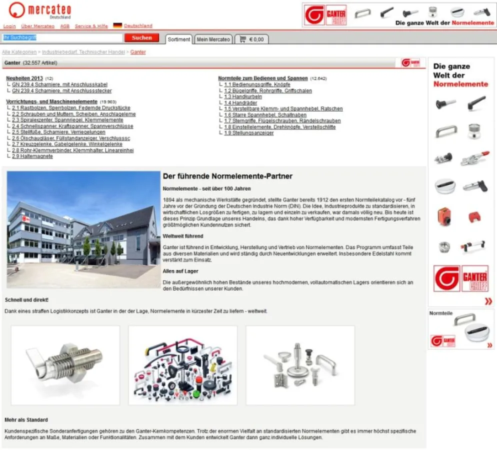 Leicht zu finden, leicht zu bestellen: Alle Normelemente von Ganter auf einen Blick.