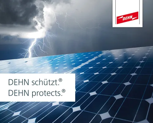 Bild: Lösungsorientiert und zuverlässig - DEHN schützt PV-Anlagen