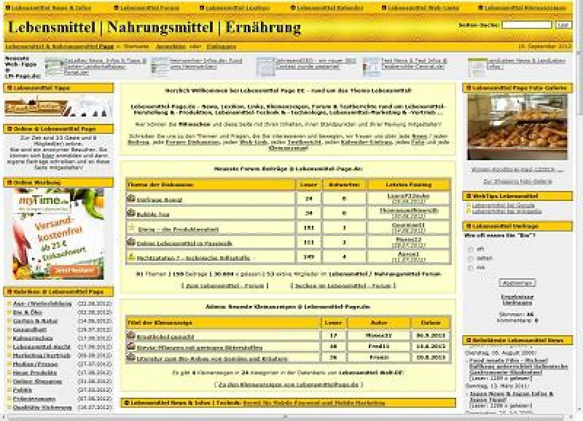 Lebensmittel-Page.de Screenshot