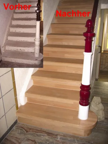 Bild: Treppenrenovierung: Stufenbeläge aus Holz im Neu- und Altbau selbst verlegen