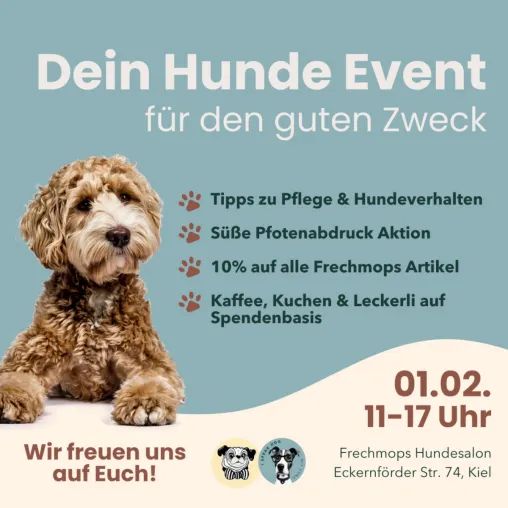 Bild: Hunde-Event für guten Zweck! Rund um Pflege und Verhalten (1.2. in Kiel)