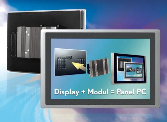 Flexibilität durch modularem Widescreen Panel-PC Bild: Flexibilität durch modularem Widescreen Panel-PC