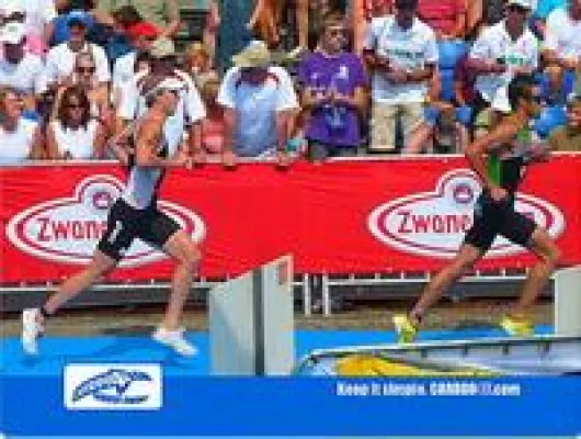 Bild: Carboo4U Athleten Steffen Justus und Marek Jaskolka bei der Triathlon Europameisterschaft in Holten