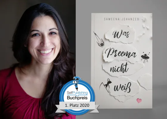 Bild: Autorin Sameena Jehanzeb aus Bonn räumt den heiß begehrten und gut dotierten Selfpublishing-Buchpreis ab!