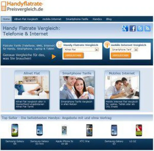 Handyflatrate-Preisvergleich.de Relaunch Bild: Handyflatrate-Preisvergleich.de Relaunch