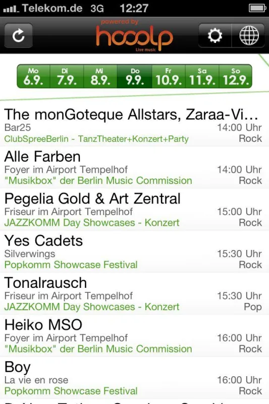 Berlin Music Week iPhone App
