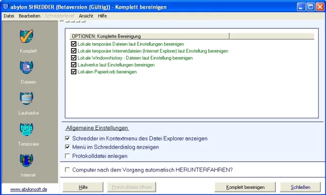 Bild: abylon SHREDDER 5.5: Dateien völlig sicher löschen