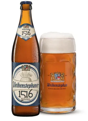 Bild: Das Weihenstephaner 1516 - ein Kellerbier mit besonderer Hopfennote!